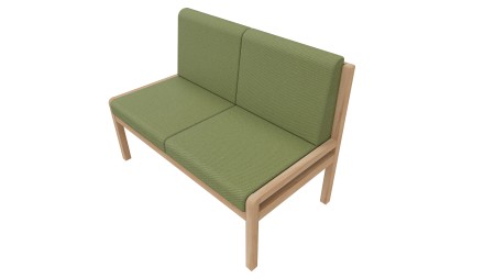 Banquette Noé 2 places sans accoudoirs